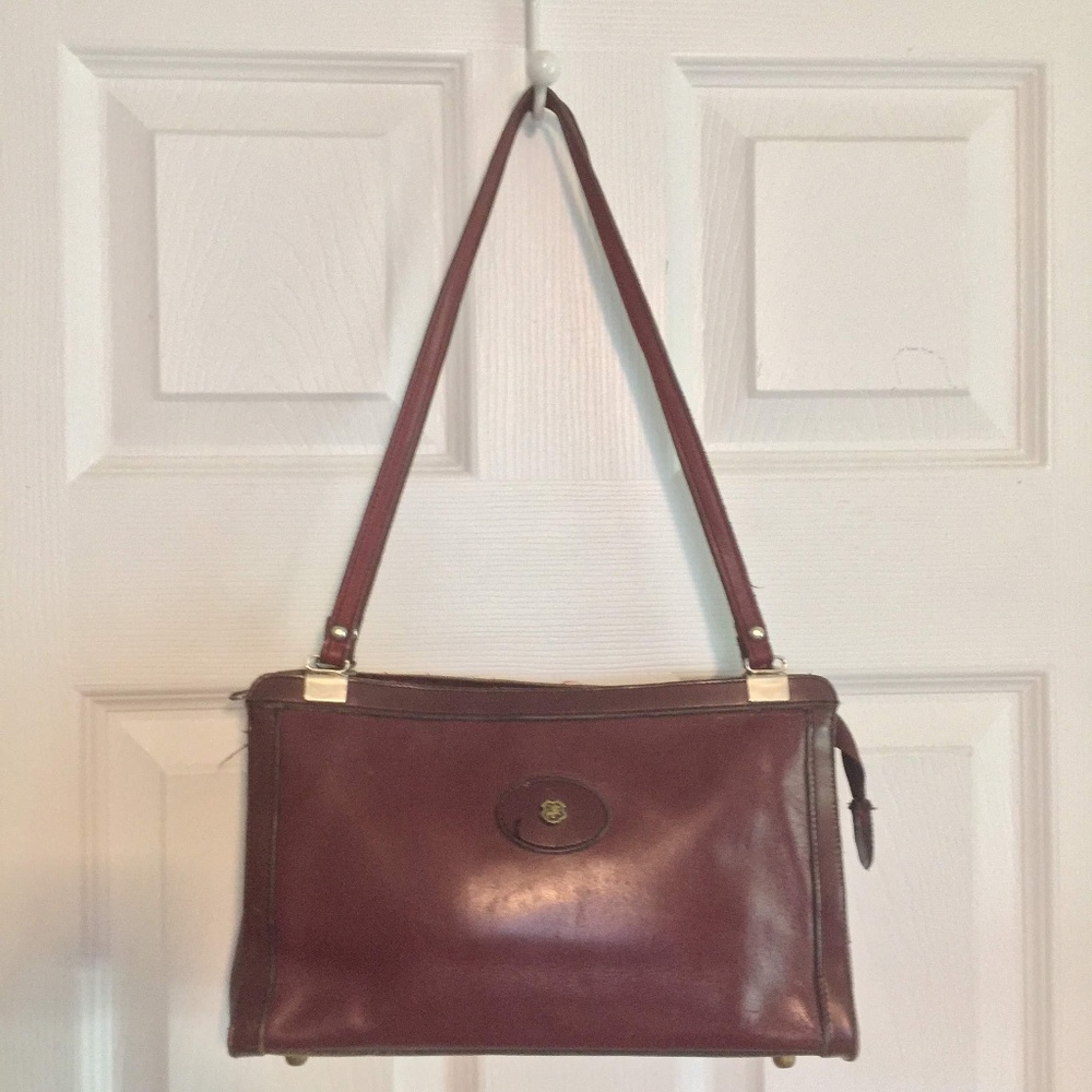 Vintage 1970's John Romain Handbag Cordovan